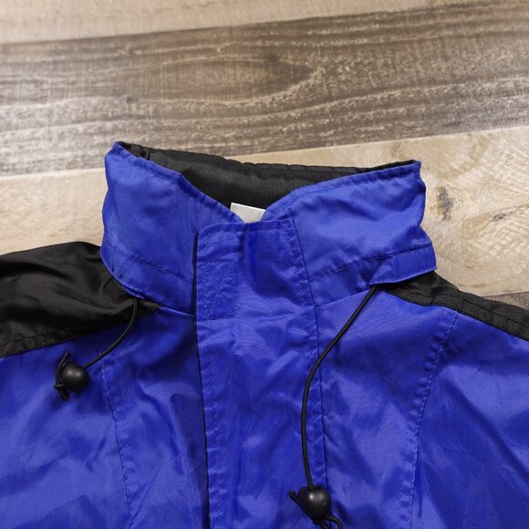 Marlboro windbreaker jacket full zip adult medium blue black rain proof vintage - Picture 9 of 14